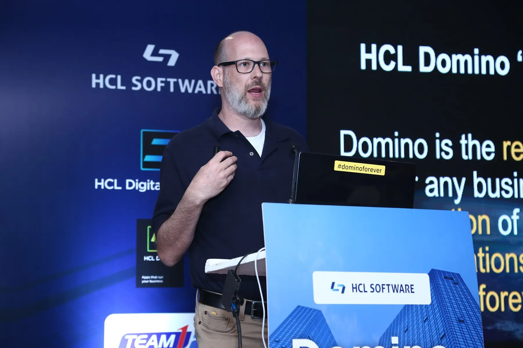 Keynote speaker on stage